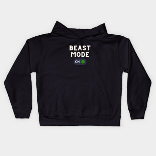 Beast Mode on in gym Kids Hoodie